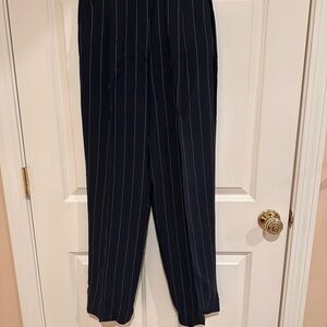 Giorgio Armani Dark Blue Pinstripe Fabric